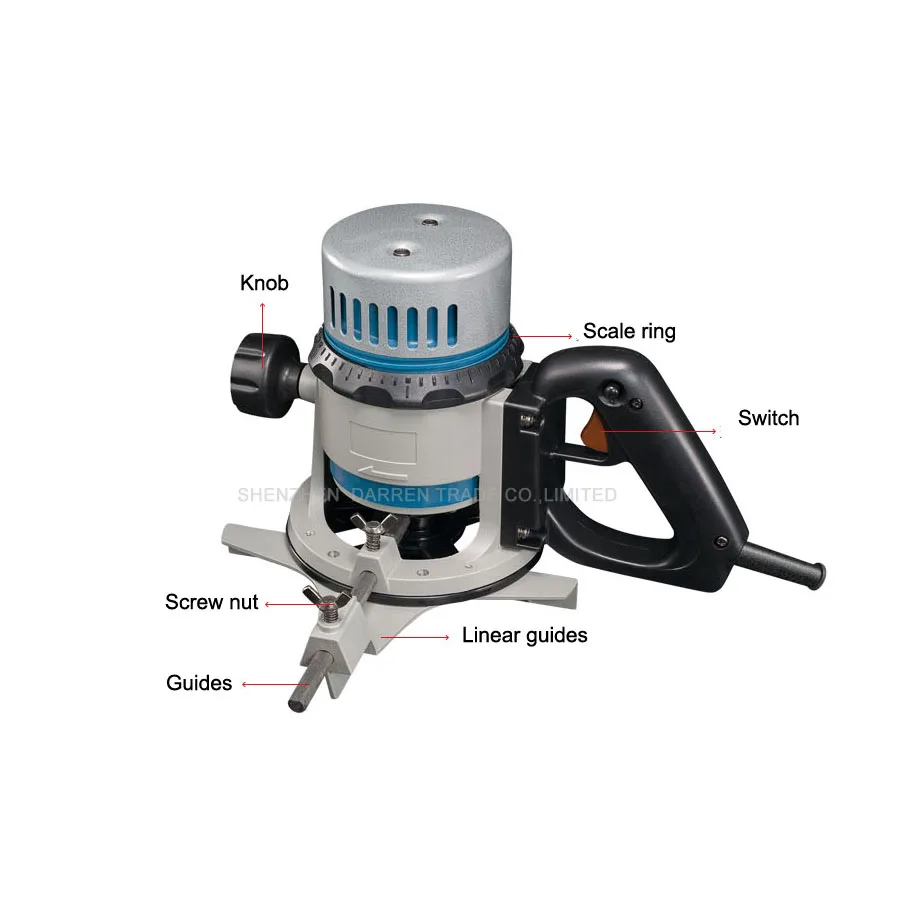12.7mm Wood Router 1050w 0.5 inch wood trimmer electric carving tool 220v flat edge trimmer Wood engraving machine