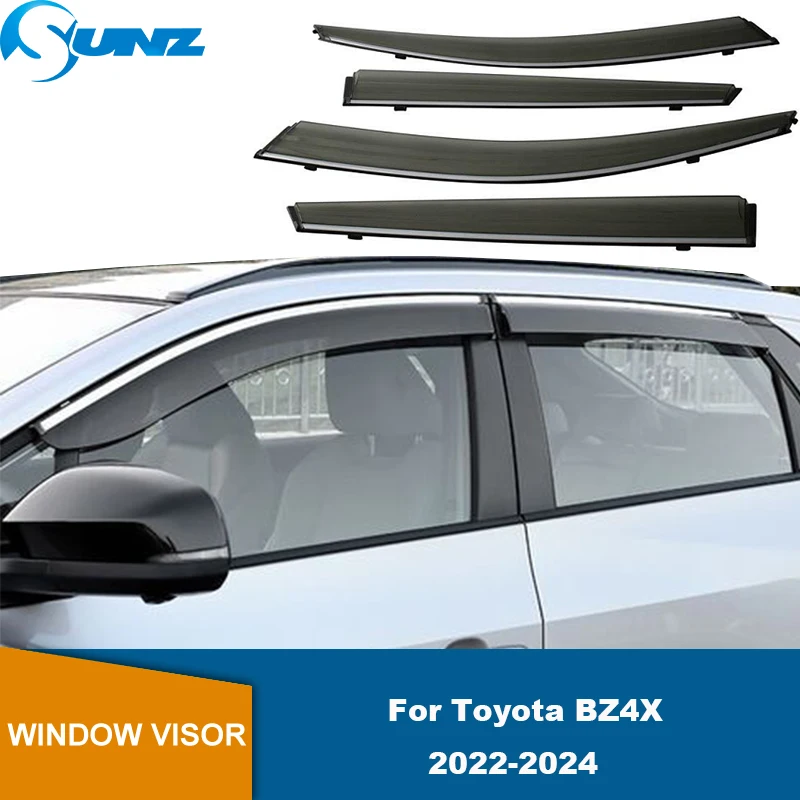 

Side Window Deflector For Toyota BZ4X 2022 2023 2024 Side Door Visor Window Visor Vent Shade Sun Rain Deflector Guard SUNZ