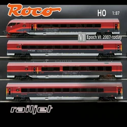 HO Type 1/87 Train Model ROCO 74038 Electric Hook Digital Lamp Passenger Car Four-section Suit RAILJET`