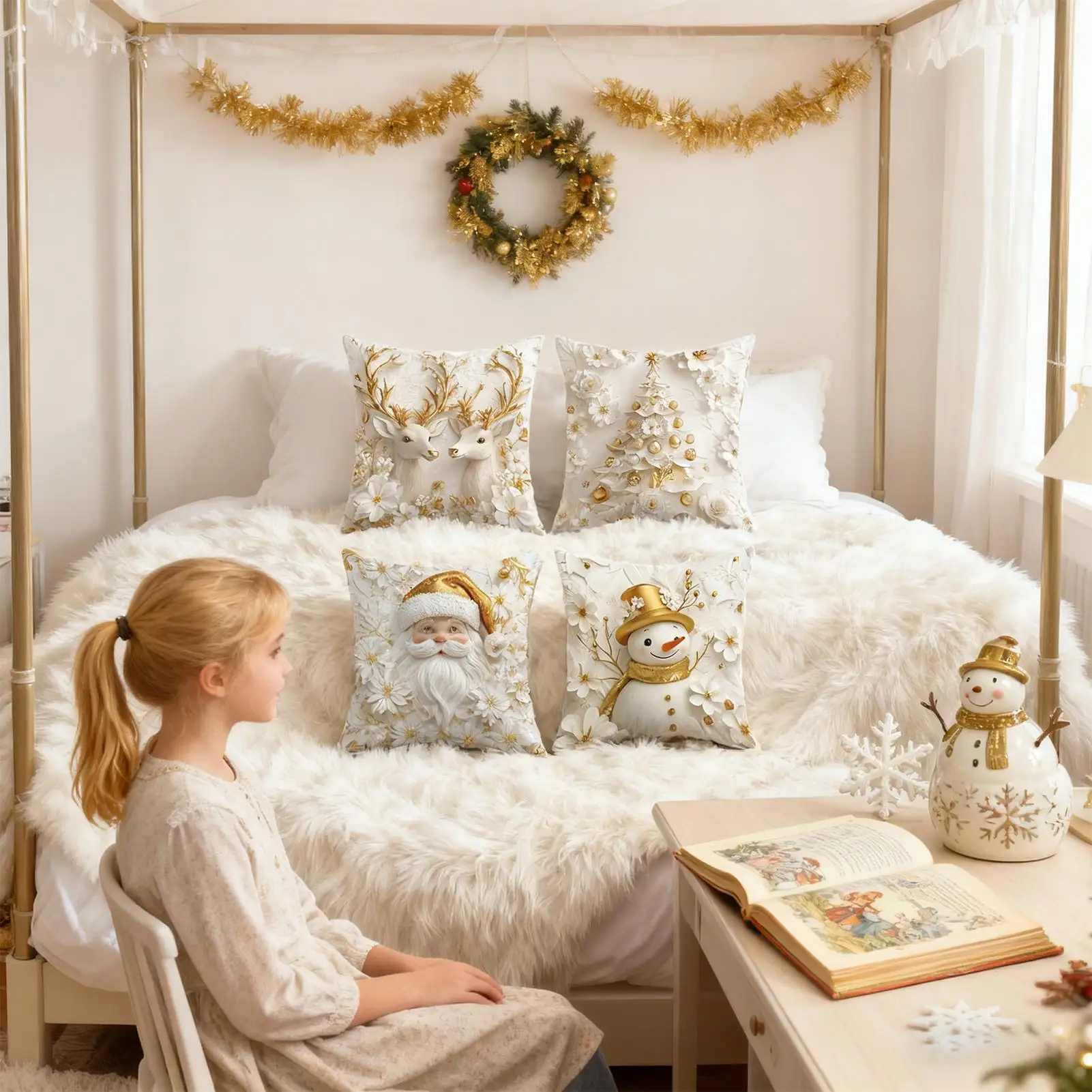Pillow Covers For Couch 18x18 Inch Christmas Modern Decor Farmhouse Pillow Covers For Home Room Bedroom Living Couch Sofa Bed