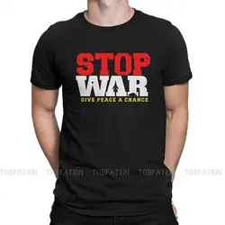 Stop the Wars No War Give Peace a Chance T Shirt Classic Grunge Summer Oversized Cotton Men's Tops Harajuku O-Neck TShirt