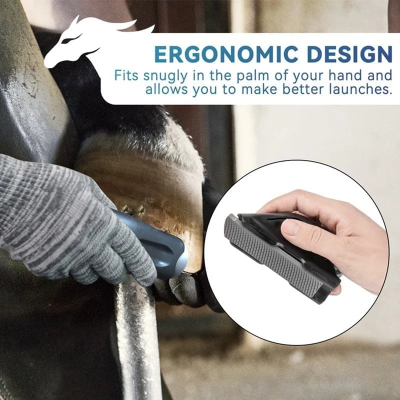 Farrier Hoof Rasp File Handle Hoof Trimming Tool with Fine Teeth Option for ,Goat,Horse,Pig and Other Animal Hooves-A26I view 3