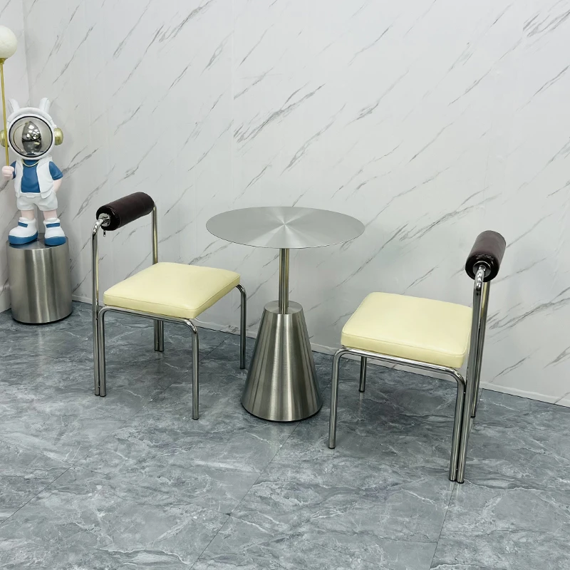 Промышленный высококачественный круглый высокий барный стол из нержавеющей стали для вечеринок в столовой, гостиничных событий