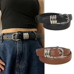 Genuine Real Leather High Quality Luxury Designer Belts For Women Heavy Punk Gothic Black Corset Belt Men Jeans Waistband Unisex