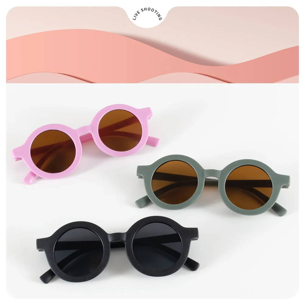Children's Round Frame Sunglasses with UV Protection 2