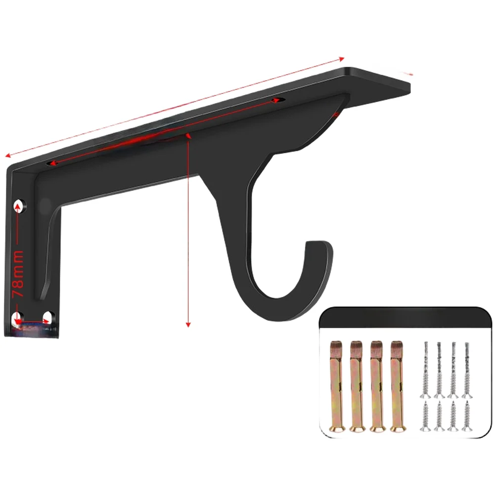 Sturdy Steel Hook Bracket 12 16 18 Inch Closet Organizer Shelf Hanger Support For Wardrobe Storage Home Furniture Accessory New