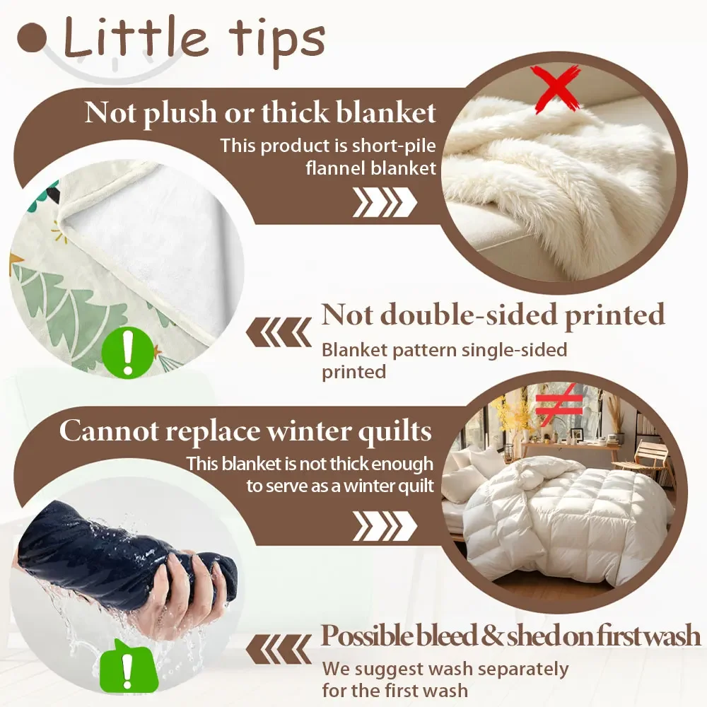 Cute Christmas Tree Pattern Throw Blanket Cozy Holiday Decor for Sofa Bedding Xmas Gift 150x200cm