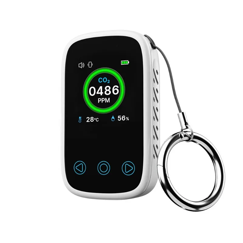 

Mini carbon dioxide detector, portable temperature and humidity air quality monitoring CO2 infrared