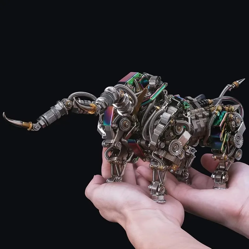 Creative zodiac cow decoration bullish metal assembly model 3d three-dimensional puzzle difficult toy gift