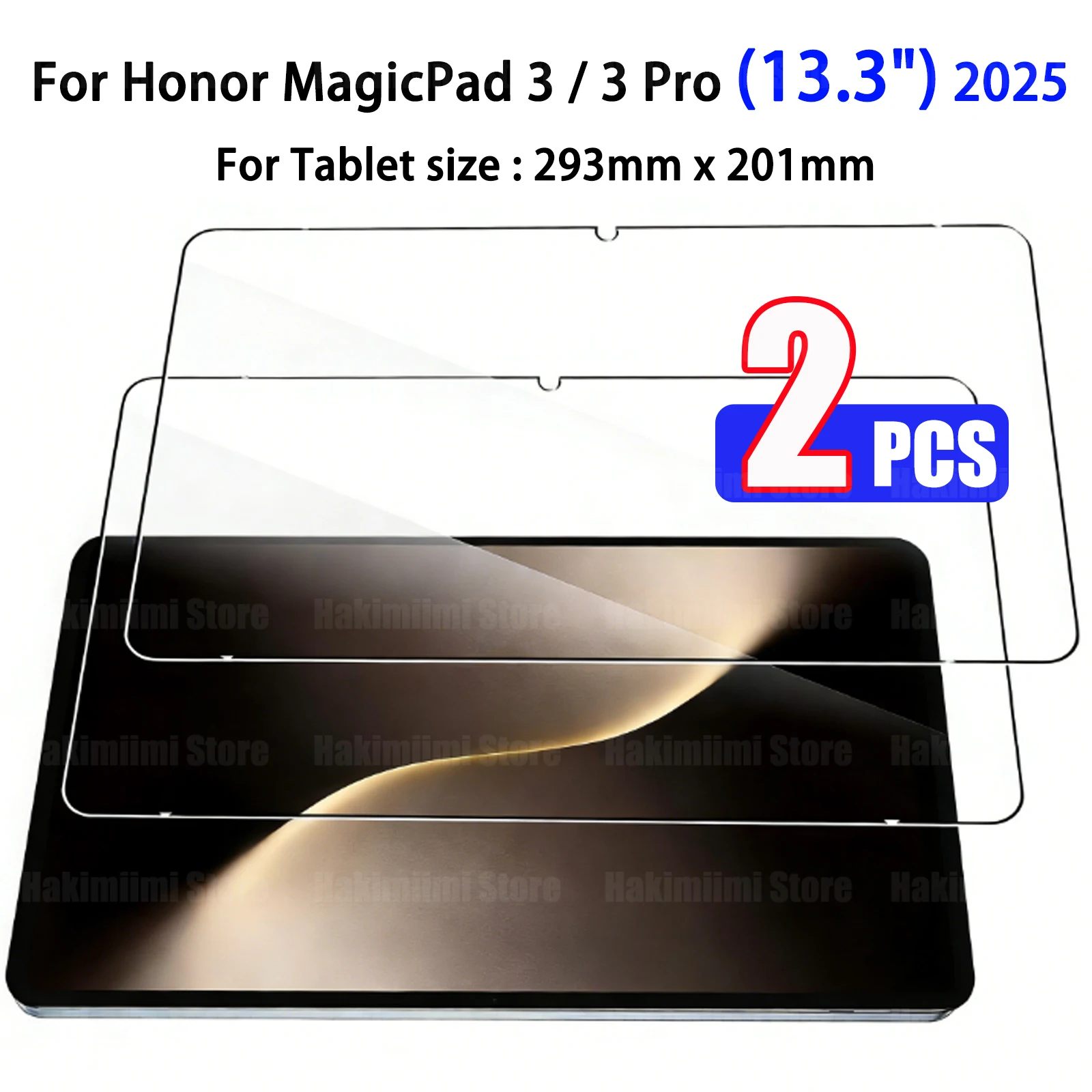 Tablet Tempered Glass For Honor MagicPad 3 / 3 Pro (13.3 inch) 2025 HD Clear 9H Impact-Resistant Anti-fall Screen Protector Film
