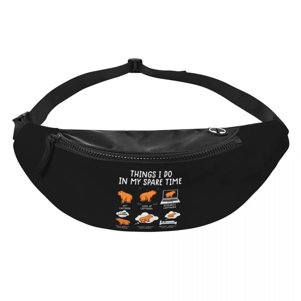 Custom Funny Capybara Fanny Pack Men Women Fashion Crossbody Waist Bag for Traveling Phone Money Pouch