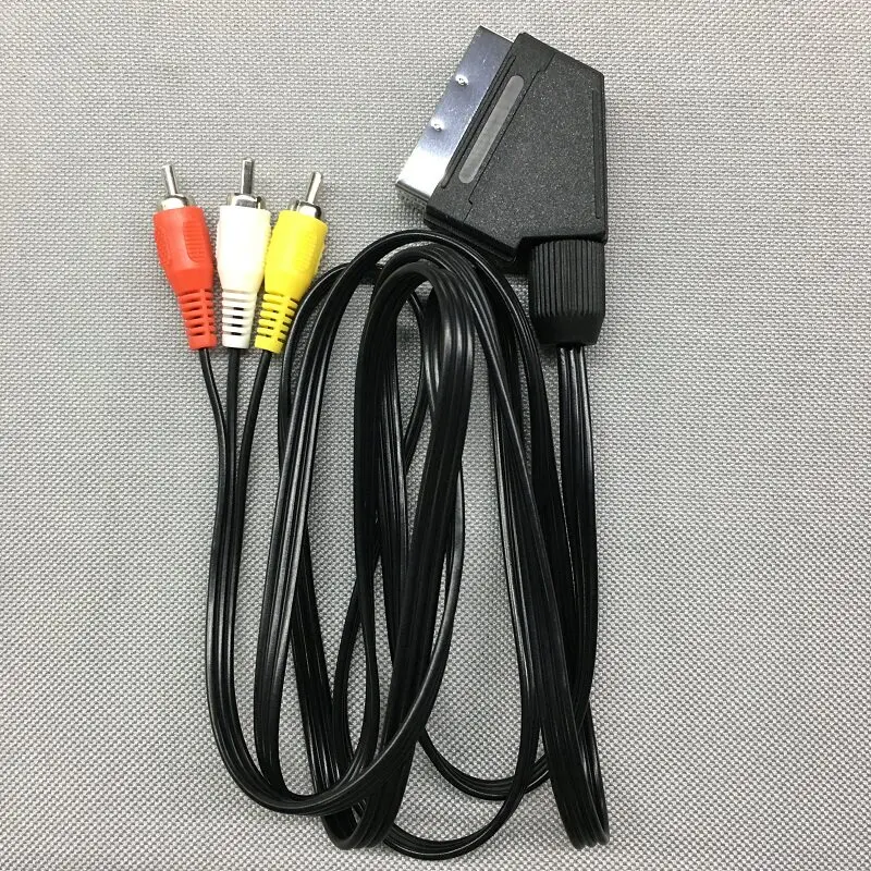 For NES Red‑White Game DVD Learning Machine, 3‑RCA AV Audio‑Video To EU SCART Monitor TV Scart Cable
