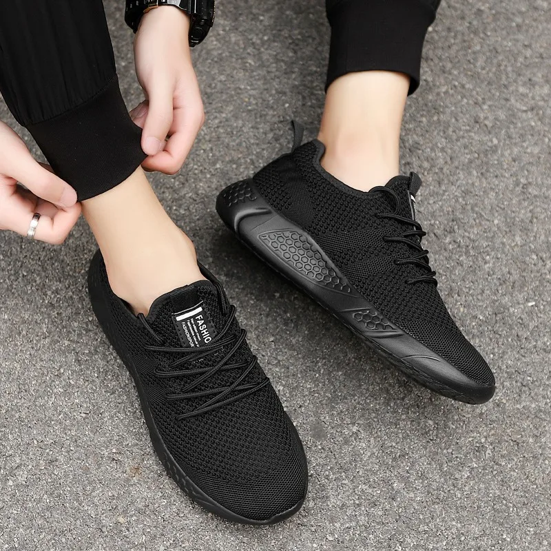 DAMYUAN-Baskets de dehors Légères en Tricot pour Homme, Chaussures d'Athlétisme, de Jogging, de Tennis