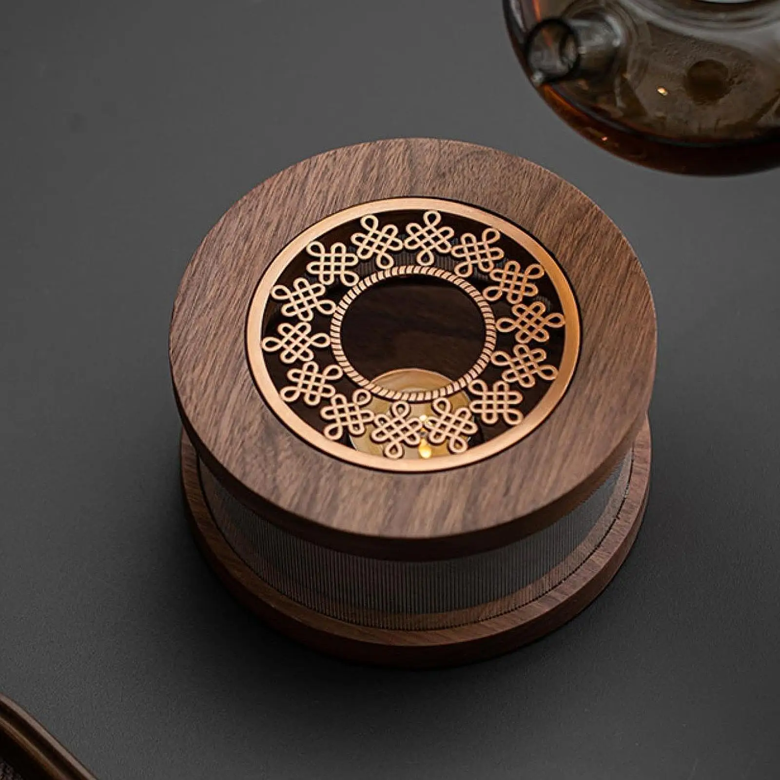 

Teapot Warmer Teapot Heating Warmer Base Sturdy Multipurpose Heat Tea Teapot Heater Tea Light Candle Holder for Camping