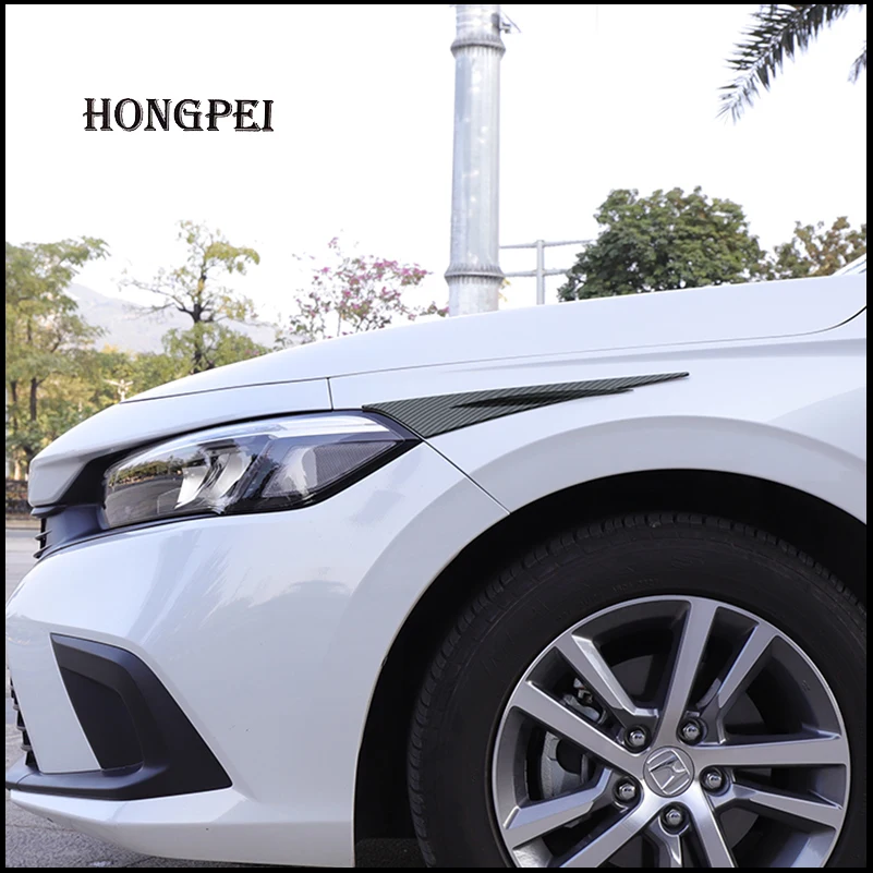 

Car Styling For Honda Civic 11th 2021 2022 Headlight Eyelid Decorative Cover Sticker Trim Head Lamp Eyebrow Auto Accessories