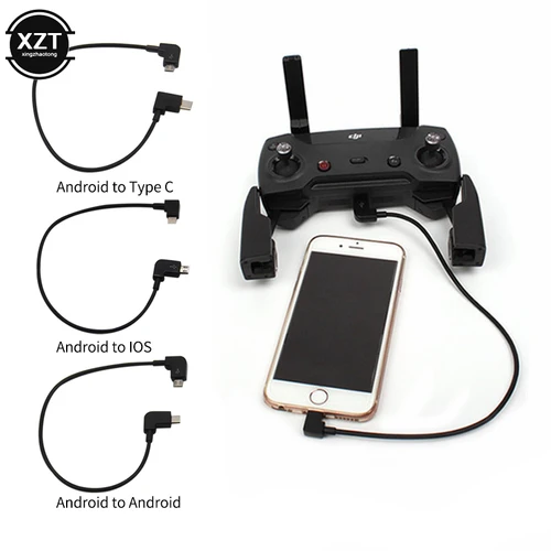 Imagen 2 del producto Cable de datos para DJI Spark/MAVIC Pro/MAVIC Air /Mavic 2 /Mini SE Control Micro USB a iluminación/Tipo C/Micro línea para IPhone /Pad