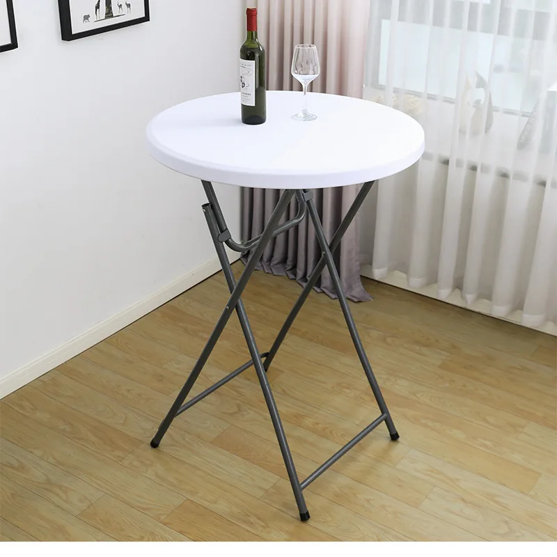 White Colour Fitted Round Table Cloth Spandex Cocktail Table Cover,High Bar Table Decoration Stain Resistant Elastic Stretch