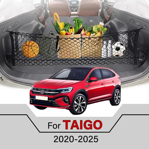 자동차 카고 네트 신축성, 자동차 가제트, 폭스바겐 TAIGO 2020-2025용 후크가 있는 조절 가능한 탄성 트렁크 보관 네트 Best5
