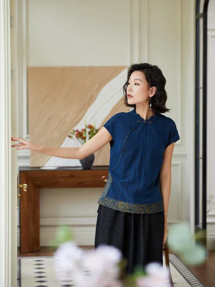 

Шелковый платок Buxiaojiang, оригинальный дизайн, женский, новый, в китайском стиле, цветочный, с воротником-лепестком, для повседневной носки