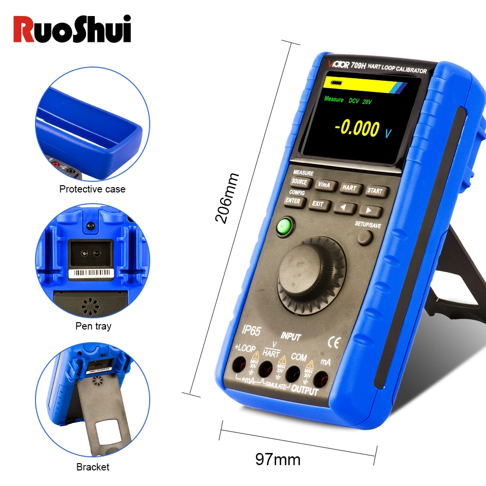 Victor 709H HART Loop Calibrator Accuracy 0.01% Analog Transmitter TFT Screen Output Input Function Loop Power Supply 24V Meter