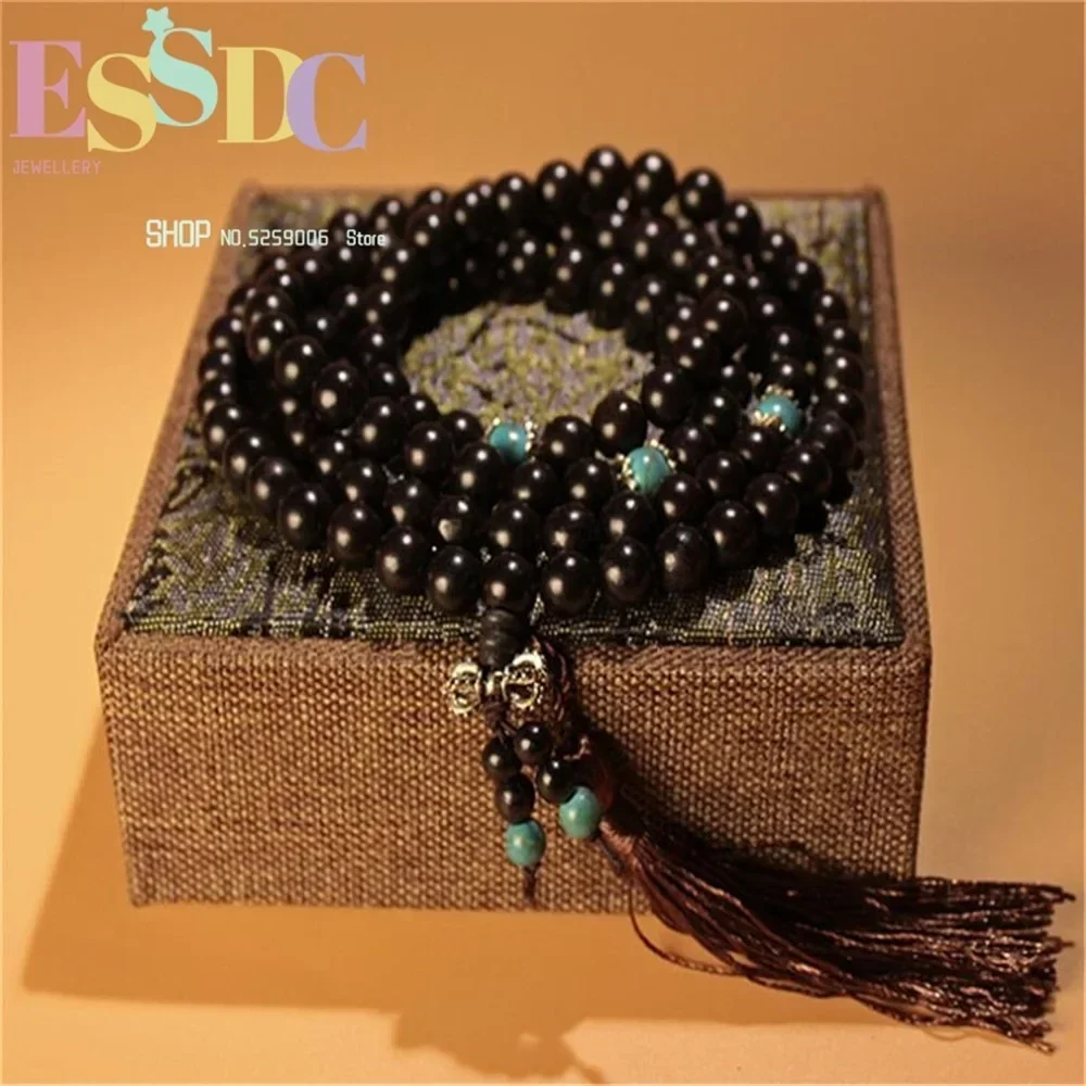 Wholesale Lots Sale 10 Pcs Natural African Black Sandalwood Wood Bracelet 108 Mala Fashion Men or Women Buddhist Prayer Jewelry