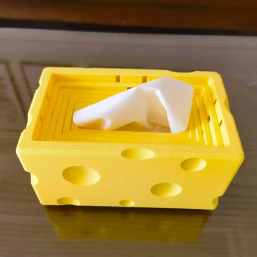 

3D-печатная коробка для салфеток в форме блока-вопроса с автоматическим опусканием для декора, с автоматически опускающейся верхней частью для удобного доступа к последним салфеткам