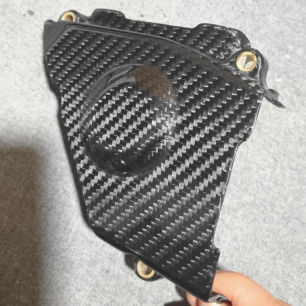 

Motorcycle Carbon Fiber Central Belt Cover with Brass Inserts Cafe Racer Accessories For Ducati 749 999 2003 2004 2005 2006
