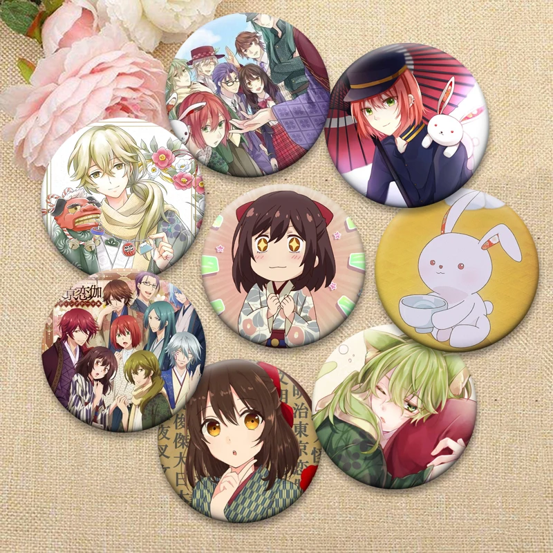

Anime Meiji Tokyo Renka Brooches 32/44/50/58mm Pins Fashion Jewelry Accessories Round Cartoon Badge for Backpack Decoration Gift