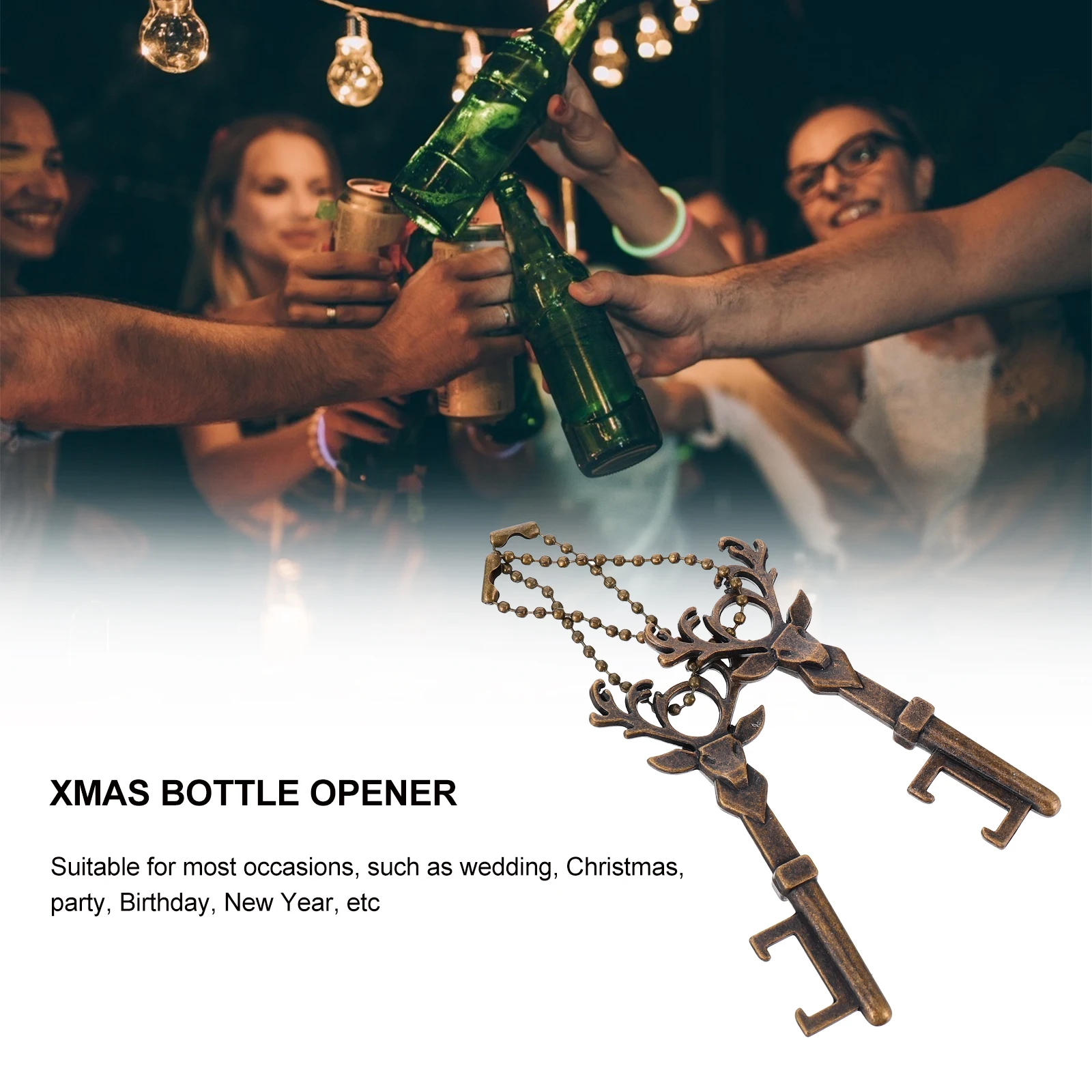 

4pcs Head Bottle Opener Xmas Bottle Opener Vintage Zinc Alloy Beer Opening Tool Xmas Party Gift Wedding Accessories