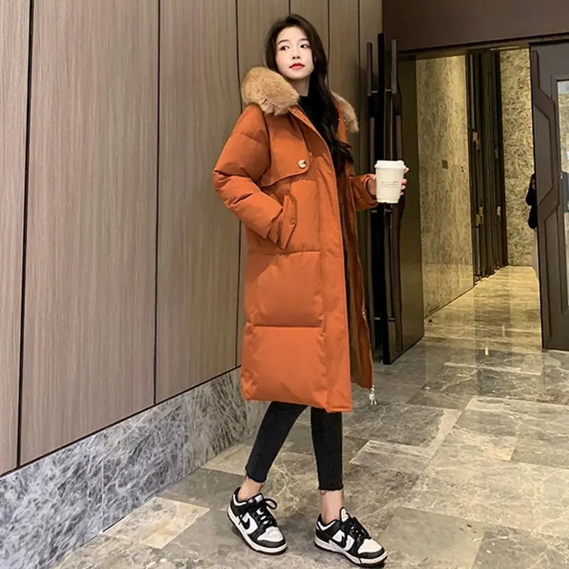 Women's Cotton Coat Mid-length Hooded Fashionable Versatile High Quality Outerwear New Style Women's Clothing Petite Comfortable
