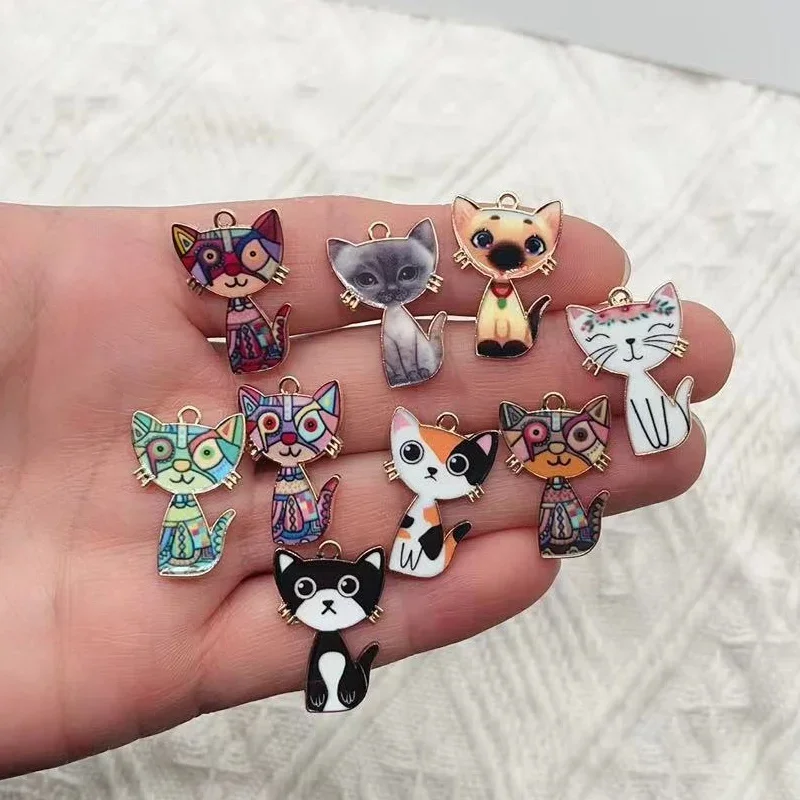 

10 шт., эмалированные соединители для браслетов из сплава