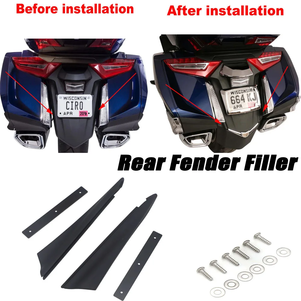 For HONDA GL1800 GL 1800 F6B 2018 2019 2020 Rear Fender Filler Strips Rear fender baffle