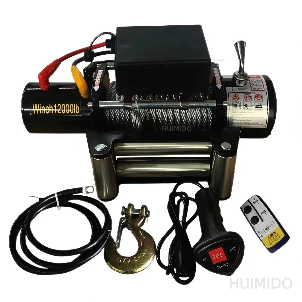 6000 lb trailer electric winch 12v 24v electric winch with remote control