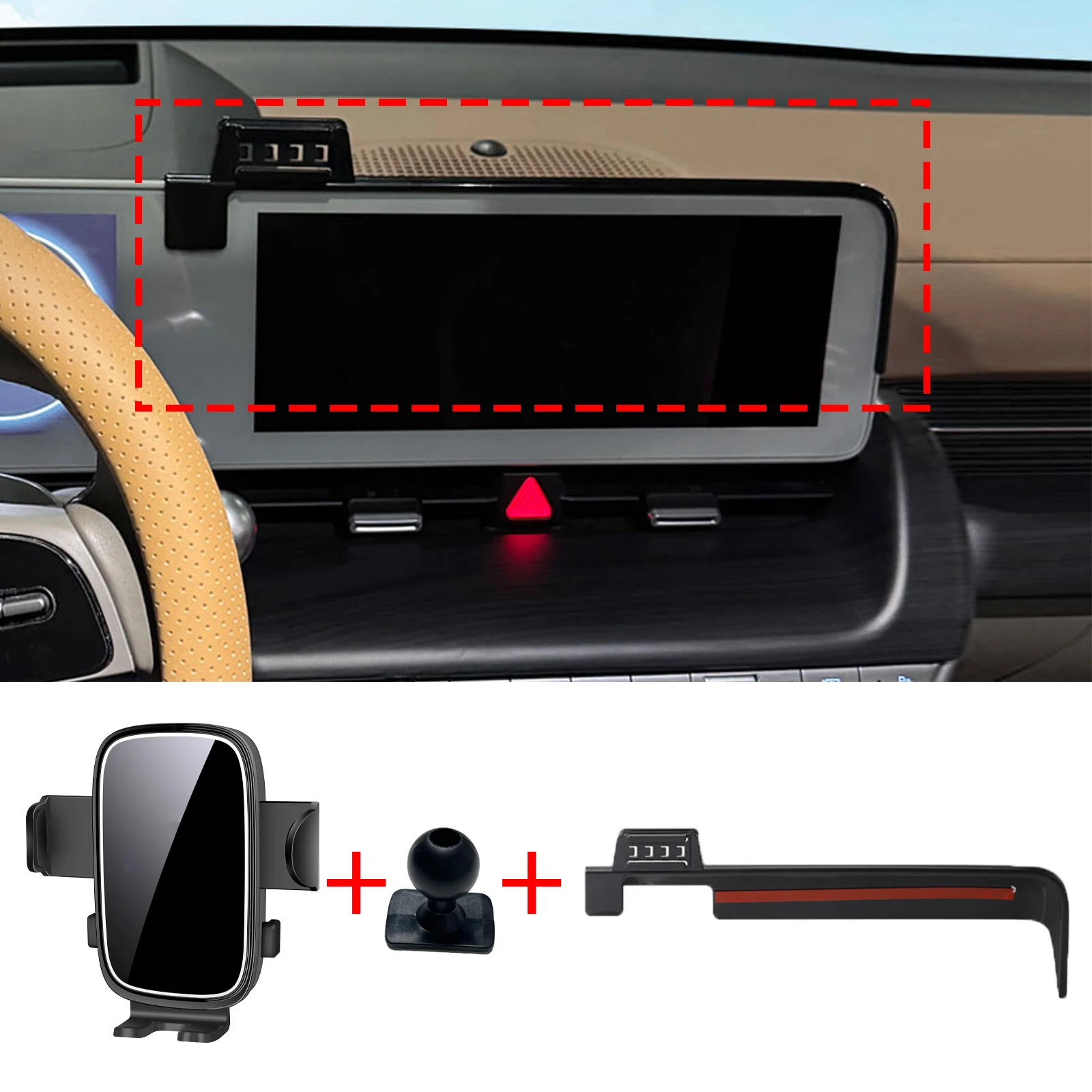 

for Hyundai IONIQ 5 2022 2023-2026 N-line ​​Specific Dashboard Navigation Phone Holder Mount Design Car​​ accessoires