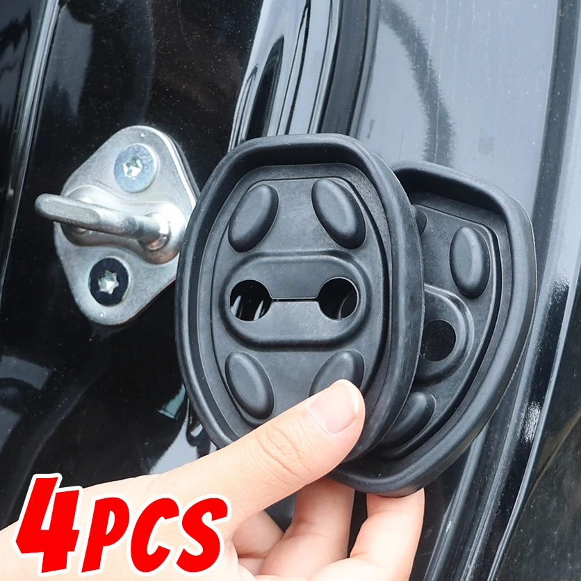 Universal Door Lock Protect Cover Silicone Car Door Shock Absorber Cushion Thickened Anti-collision Pad Stickers Anti-Rust Cover