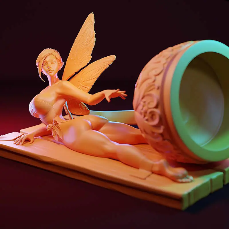 2 Styles Game Character 6095 Tinker Bell 3D Print Model Unassembled Unpainted Custom Jigsaw Puzzle NSFW GK Figure Kit T_0153