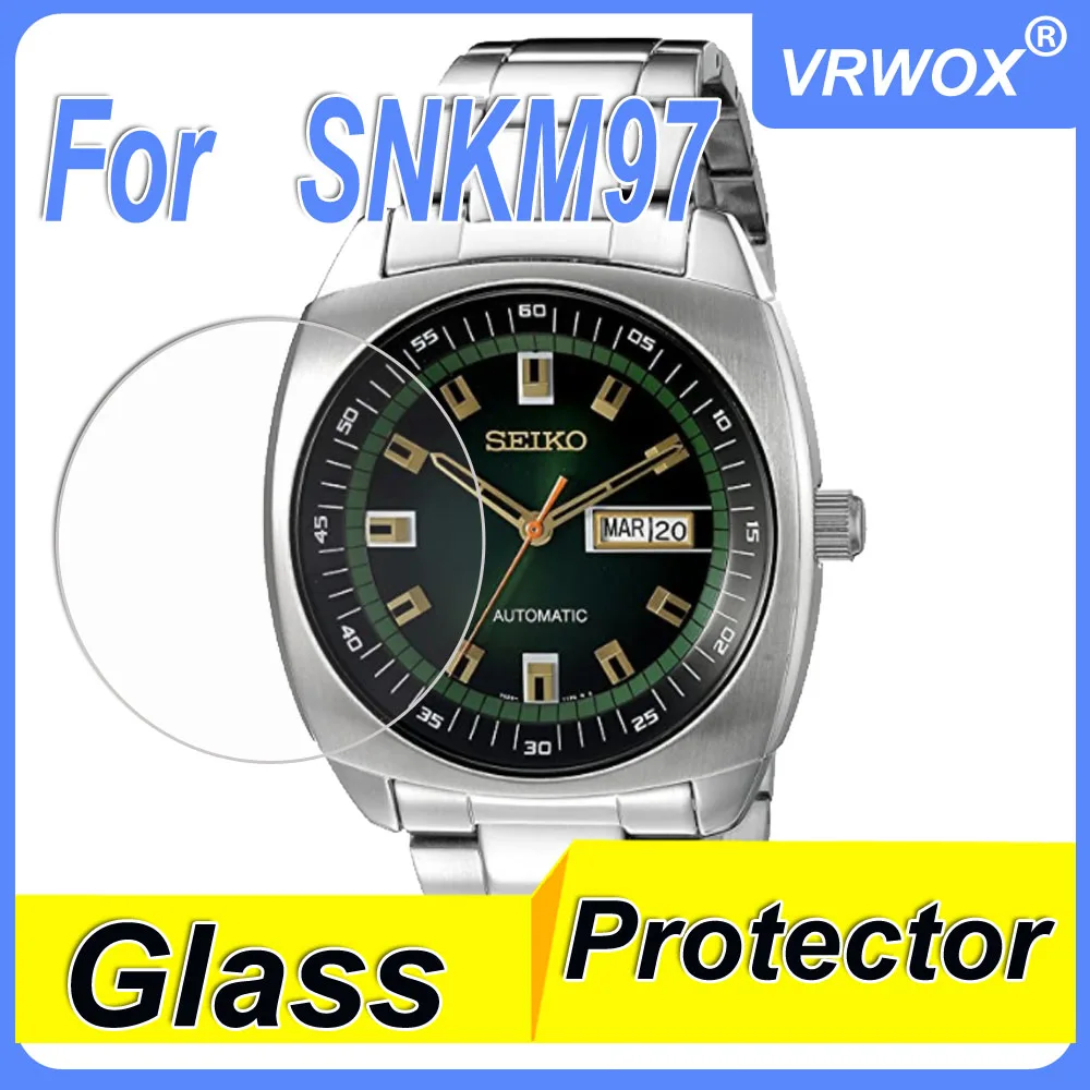 3Pcs Tempered Glass Cho Seiko SNKN37 SNKN55J1 SNKN68J1 SNKN85J1 SNKN09 SNKN13J1 SNKM97 Đầu Đồng Hồ Chịu Mài Mòn Bảo Vệ Màn Hình