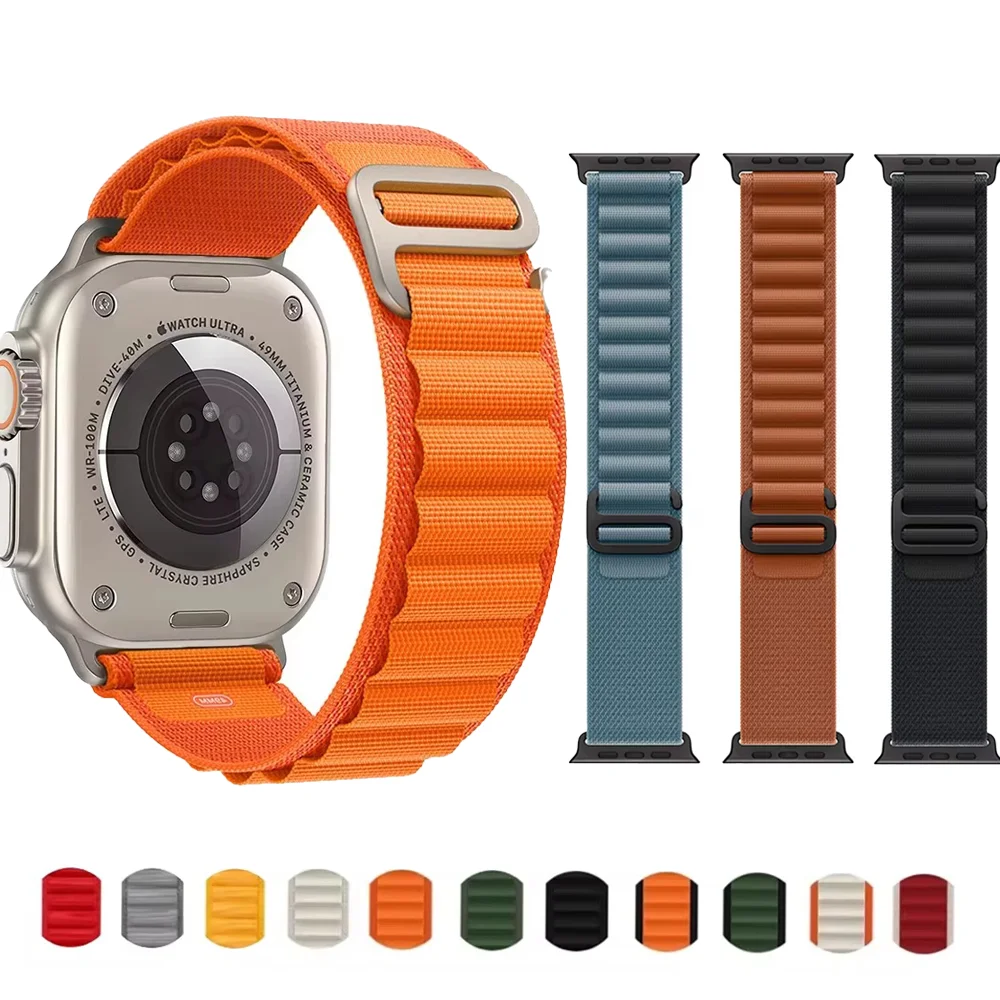 Alpine Loop עבור Apple Watch Ultra 3 2 Band 49 מ"מ 44 מ"מ 40 מ"מ 41 מ"מ 45 מ"מ 42 מ"מ 46 מ"מ צמיד Correa iWatch Series 9 8 7 SE 10 11 רצועה