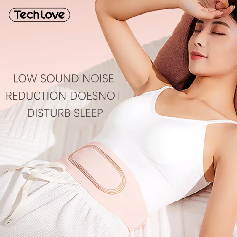 

Tech Love Waist Massager Menstrual Heating Pad Vibrating Hot Compress Warms The Uterus Relieve Pain Body Care Belt