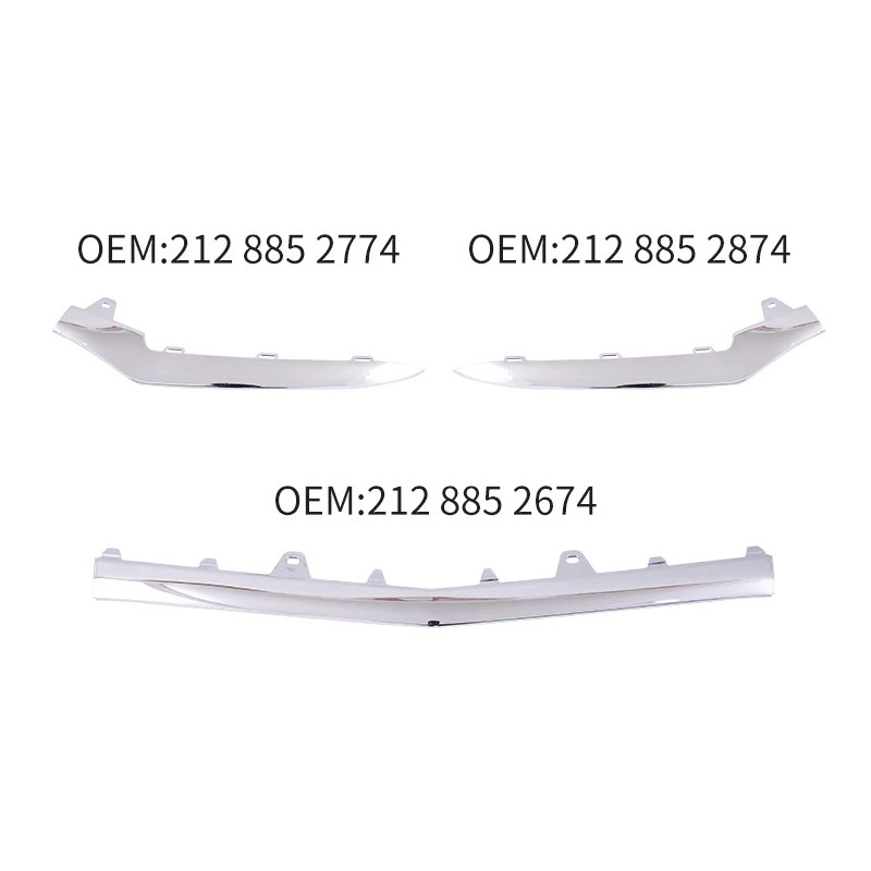For Mercedes Ben E Class W212 E550 E350 E400 A2128852774 A2128852874 A2128852674 Front Bumper Chrome Chromuim Trim Lip Spoiler