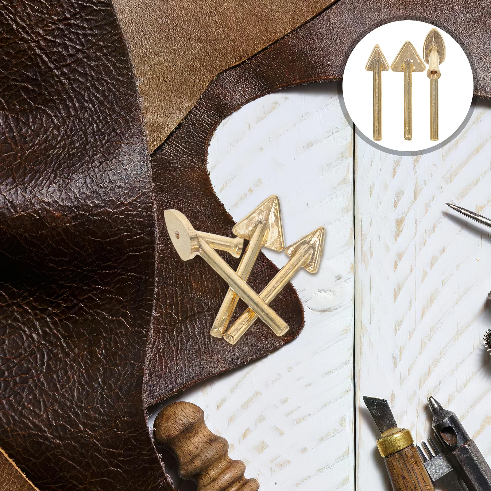 

3Pcs Plastic Welding Copper Soldering Iron Tips Triangular Head Replacement for Repair Car Bumper Restoration Tools