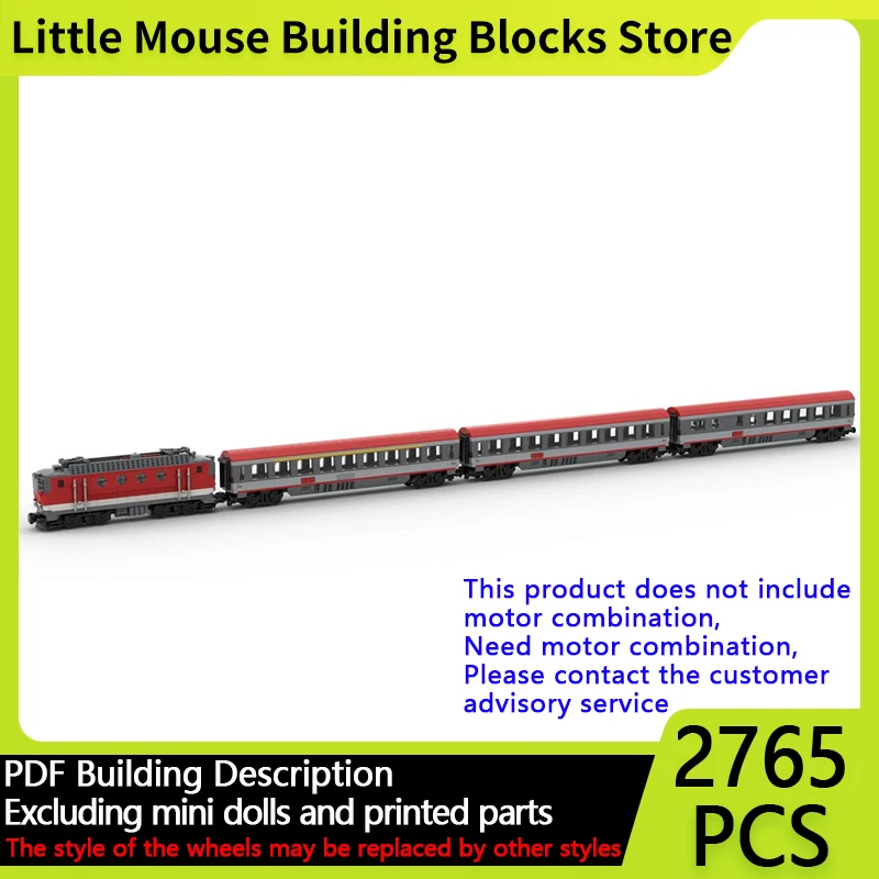

City Car Model MOC Building Bricks BR 1144 Electric Locomotive Modular Technology Gifts Holiday Assemble Children Toys Suit