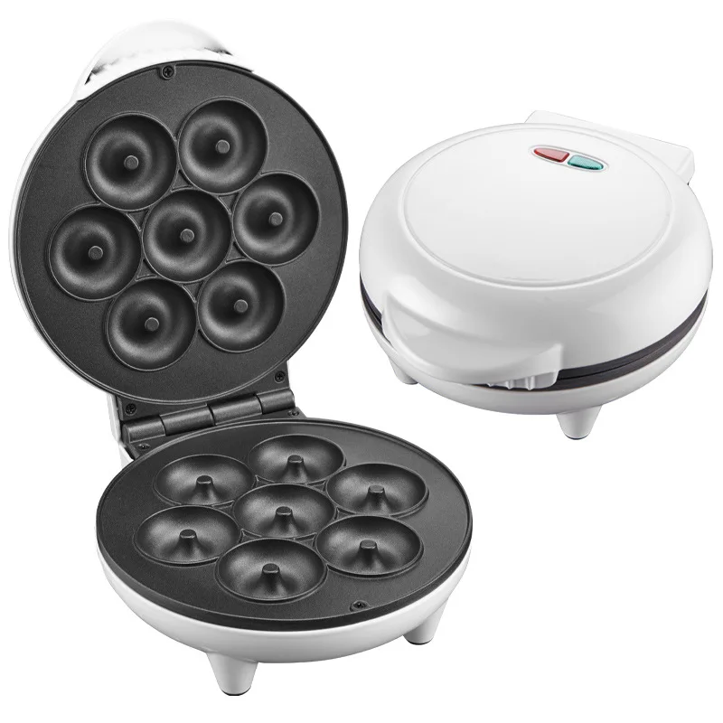 

Mini Electric 7-Hole Donut Maker Home Use Breakfast Bread Machine with Doughnut Maker Function