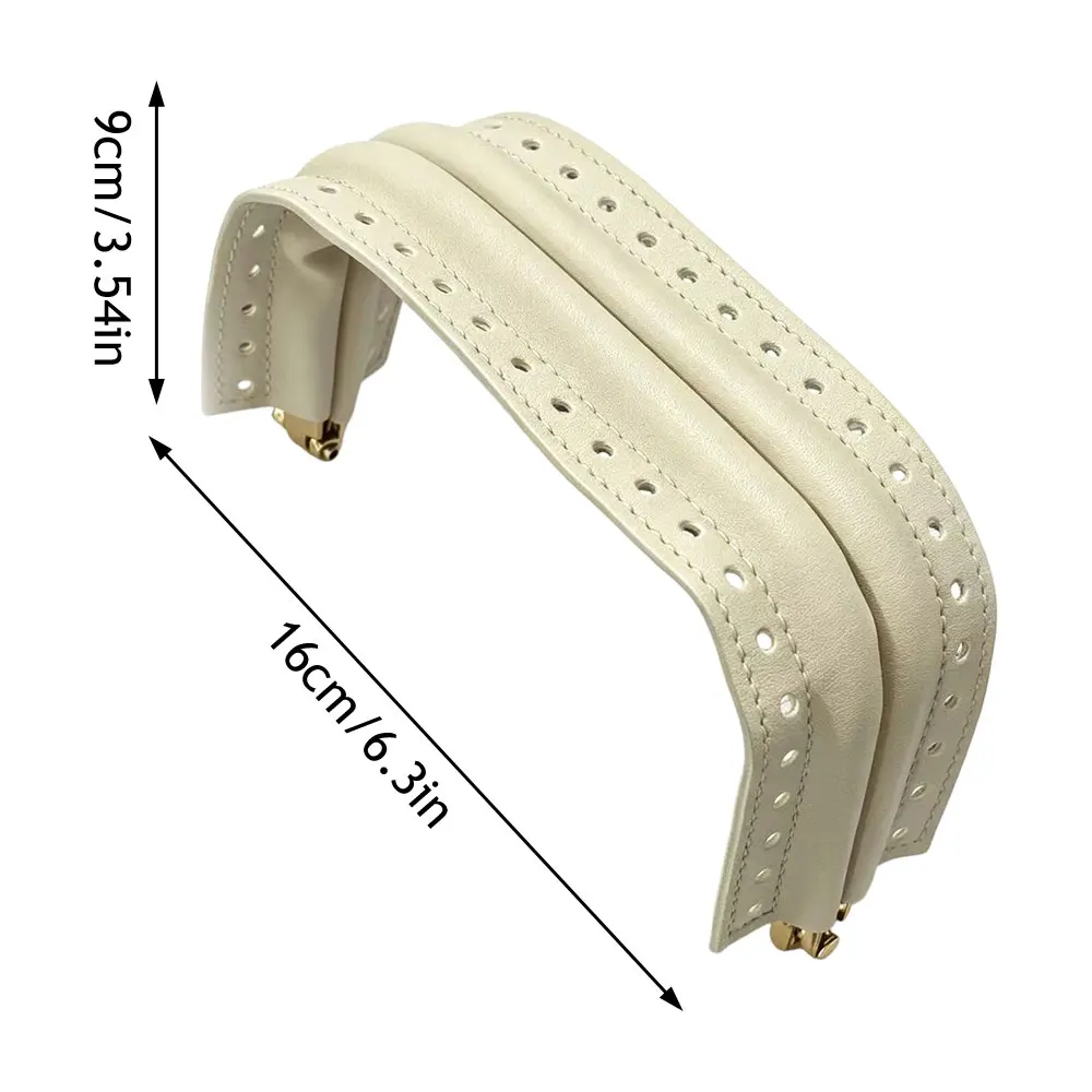 1PC Leather Covered Purse Frame Aluminum Bag Clasp Frame DIY Handbag Making Sewing Craft Replacement Handle Hardware Accessory