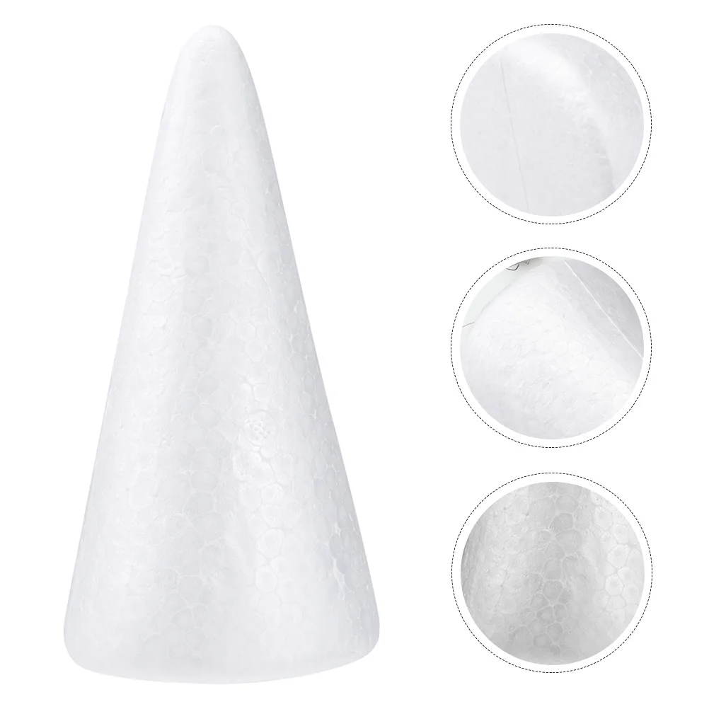 

10Pcs Foam Cone White DIY Craft Supplies Safe Material Easy Cut Kids DIY Decoration Christmas Wedding Anniversary