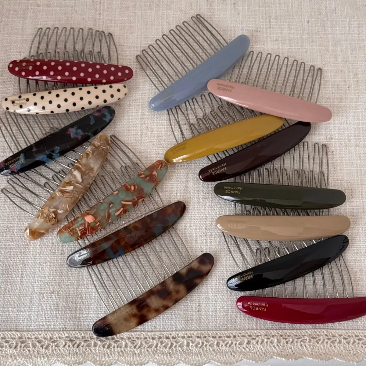 1pc Oval Acetate Hair Comb High End Exquisite Side Hair Pin for Bangs Versatile Back Comb Hair Clip Headwear