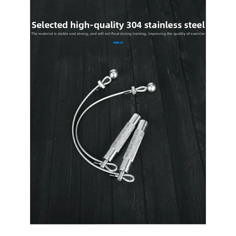 Cordless Stainless Steel Jump Rope with Bearings, Fat Burning Weight Loss Skipping Rope, Portable Fitness Training Equipment
