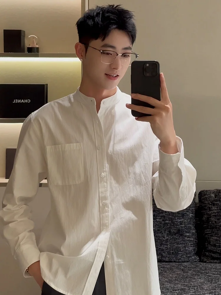 

Casual Chinese Sle Long Sve irt Men's Summer Trendy Brand High-End Sensation Workwear Casual Outerwear Lightweight Mat...