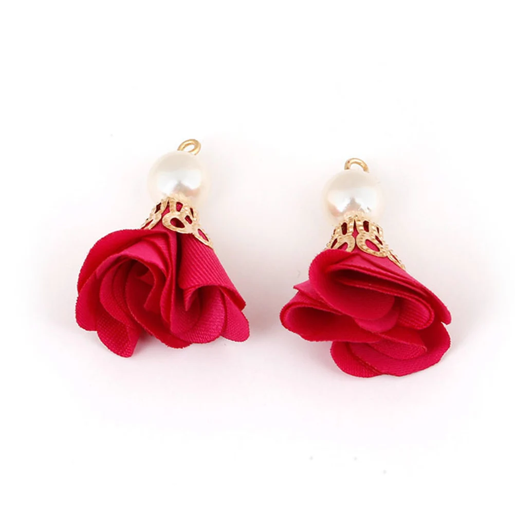 

Pearl Flower Pendant Jewelry Makings DIY Tassel Pendants Tassels Charms Fringe Lightweight Ring Top Hanging Necklace Bracelet