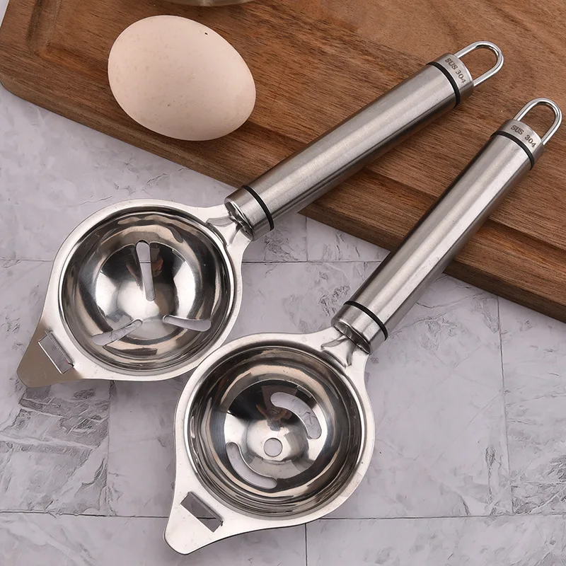 304 Stainless Steel Egg Yoke Separator Filter Egg Whites and Yolks Strainer Divider Kitchen Gadget Tools Cooking Divider Utensil